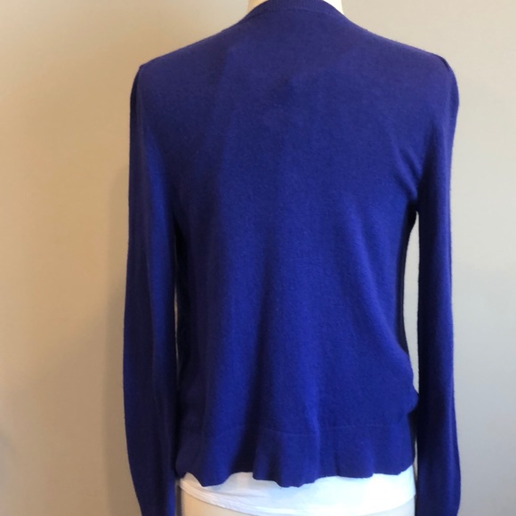 Royal Purple LOFT Cardigan Sz M - Picture 3 of 3